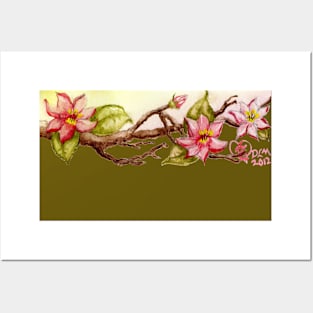 flowering tree branch Posters and Art